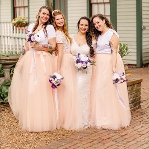 Blush pink tulle skirt